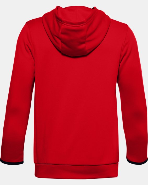 Boys' Armour Fleece® Big Logo Hoodie, Red, pdpMainDesktop image number 1